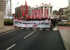 Momento de la manifestación de CCOO y UGT